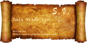 Sali Vitális névjegykártya